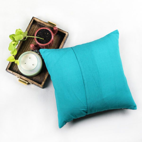 Blue Kantha Cushion Cover