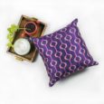 Purple Embroidered Cushion Cover