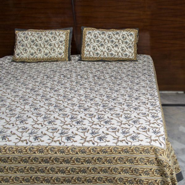 Anokhi Bageecha Print Double Bedsheet