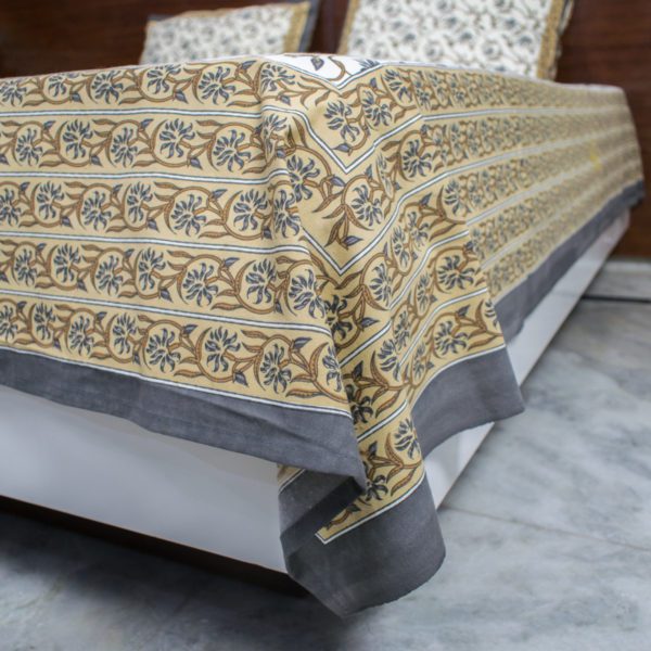 Anokhi Bageecha Print Double Bedsheet