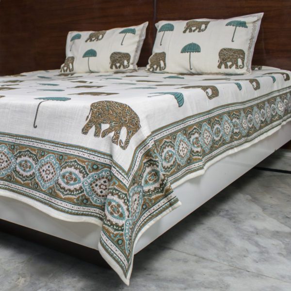 Royal Affair Jaipuri Hand Blocked Print Bedsheet