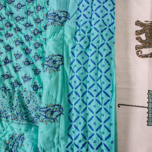 Green Queen Mulmul Jaipuri Quilt