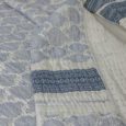 White and Blue Jaal Hand Blocked Quilt – Super King Size