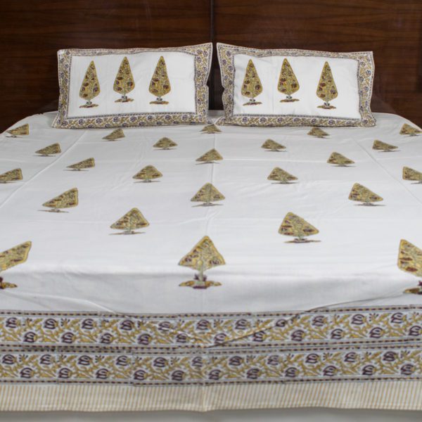 Magic of Cypress Jaipuri Hand Block Print Bedsheet