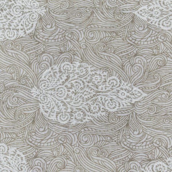 Gray Paisley Print Block Print Double Bedsheet