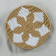 Geometrical White and Beige SABAI Grass Wall Decor Basket