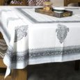 Gray and Blue Canvas 6 Seater Table Cloth