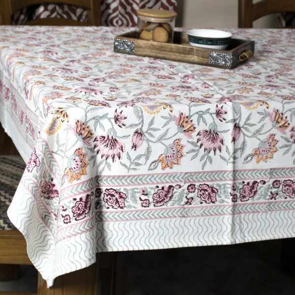 Indian Bageecha Canvas 6 Seater Table Cloth